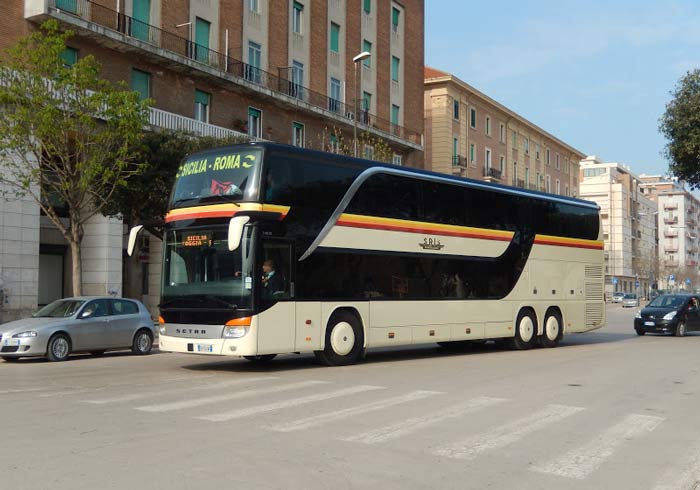 Tour bus in Sicily